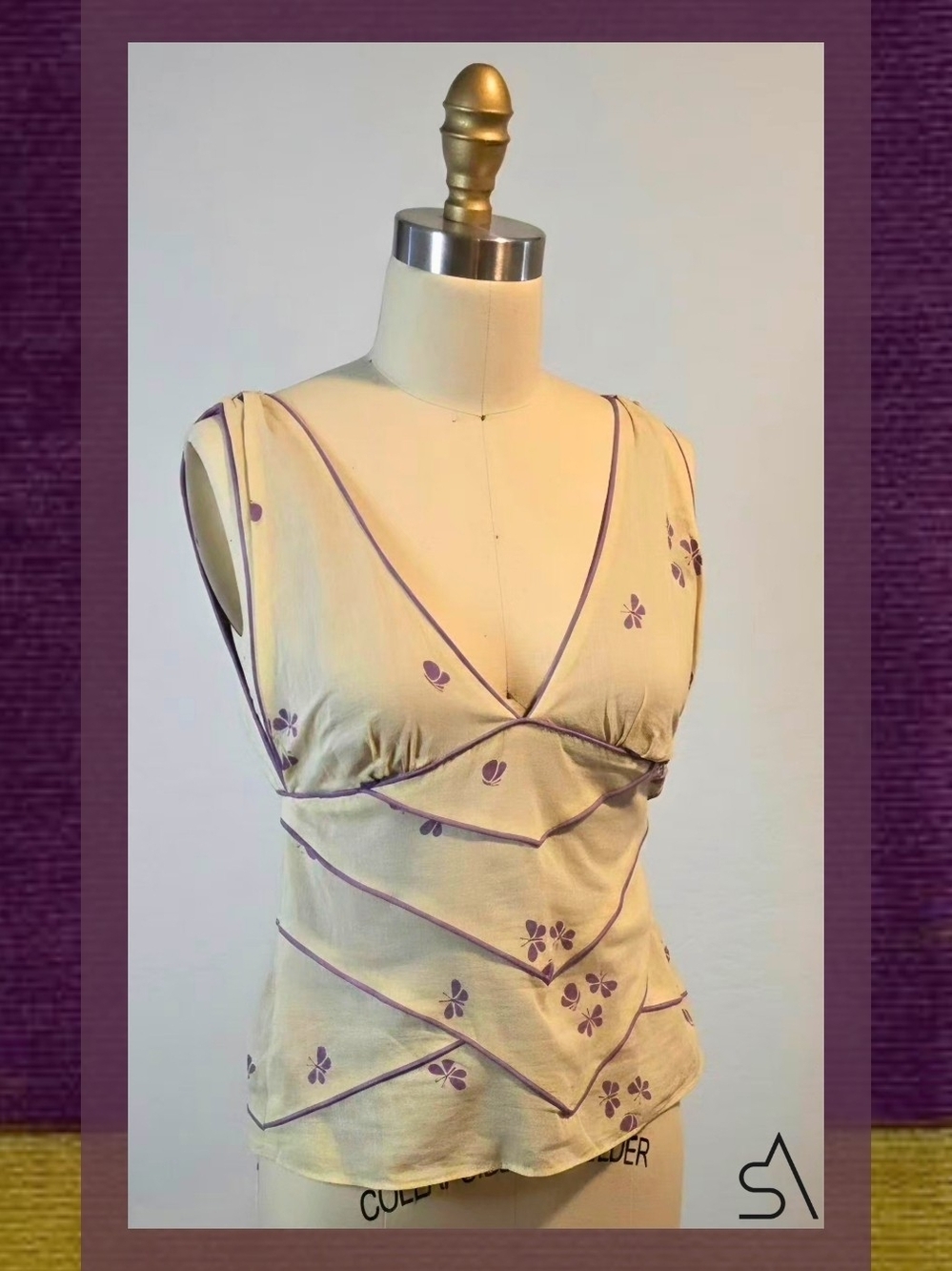 Marc by Marc Jacobs Spring '03 Ethereal Grunge Chevron Top Size 2 (XS)